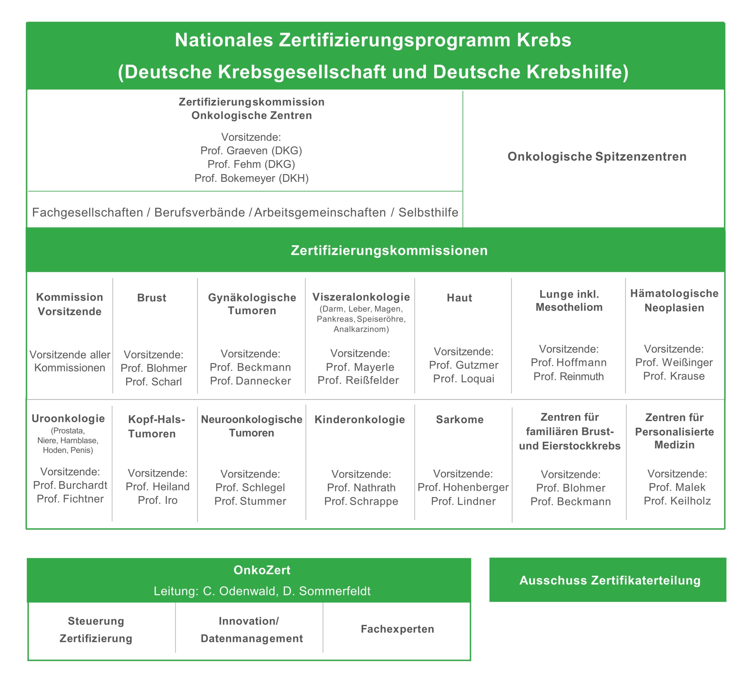 Gremien des Zertifizierungssystems - Onkozert